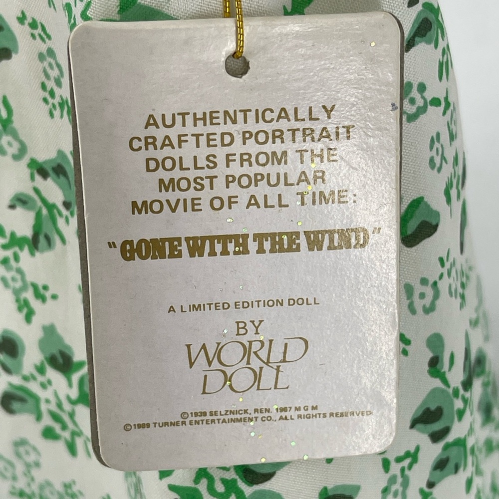 World Doll “Gone With the Wind” 12" Vinyl Doll Scarlett O'Hara w/ Tags NWOB - Picture 6 of 7
